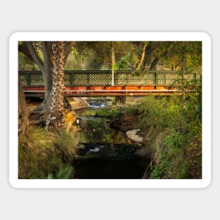 Peaceful Stream of Water Flowing under Bridge V1 Magnet